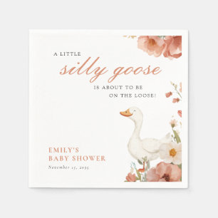 Serviette En Papier Un petit Baby shower de fille d'oie idiot