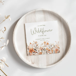 Serviette En Papier Un petit Baby shower de fille Fleur sauvage