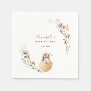 Serviette En Papier Un petit Baby shower de Pâques Bunny
