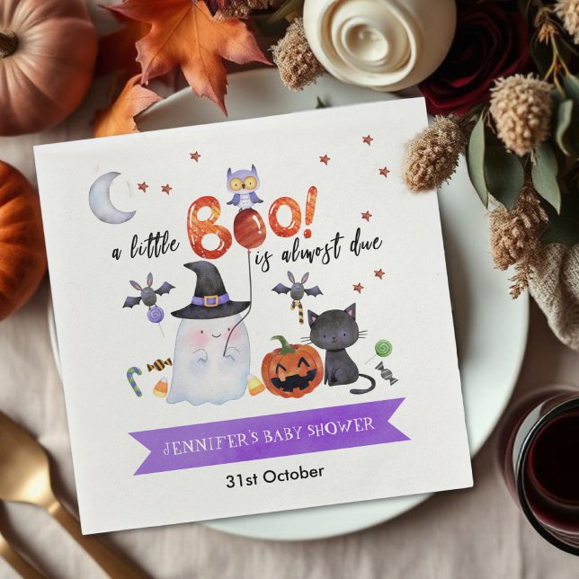 Serviette En Papier Un Petit Baby shower D'Halloween (Créateur téléchargé)