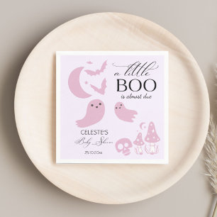 Serviette En Papier Un petit baby shower d'Halloween rose pastel