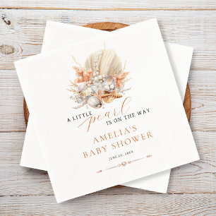Serviette En Papier Un petit Baby shower Pearl Coastal Pearl