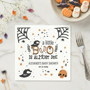 Serviette En Papier un petit boo est presque dû Baby Shower Halloween