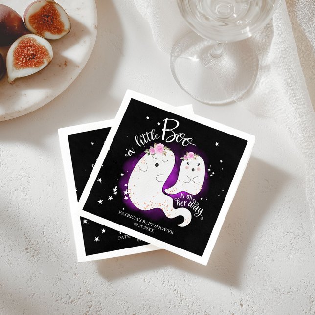 Serviette En Papier Un Petit Boo Joli Baby shower Fille Halloween (Créateur téléchargé)