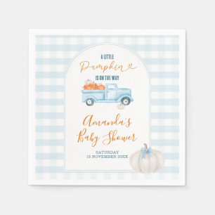 Serviette En Papier Un Petit Camion Bleu Citrouille En vichy Baby show