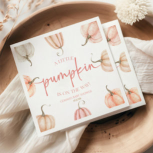 Serviette En Papier Un Petit Citrouille Est En Route ! Baby shower