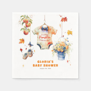 Serviette En Papier Un Petit Citrouille Est En Route Baby shower Autom