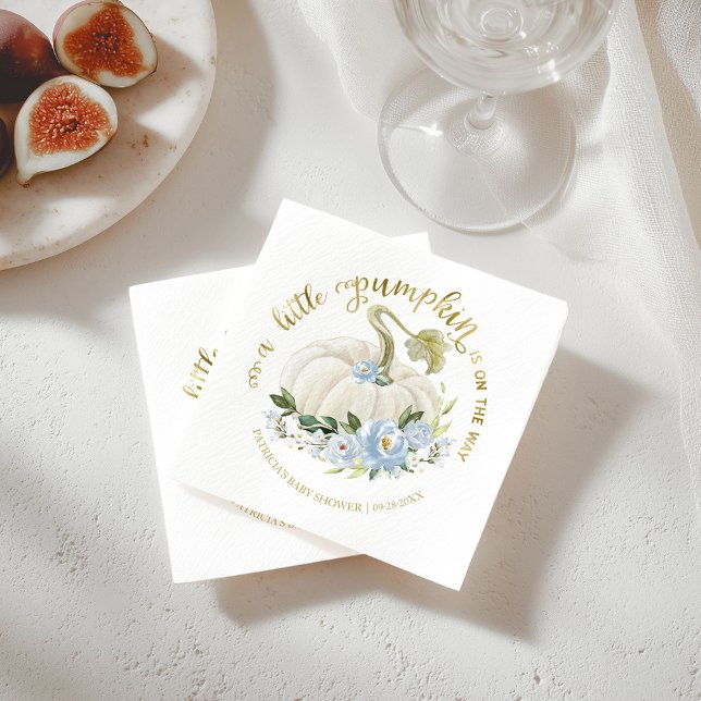 Serviette En Papier Un Petit Citrouille Se Trouve Sur Le Chemin Du Bab (Créateur téléchargé)