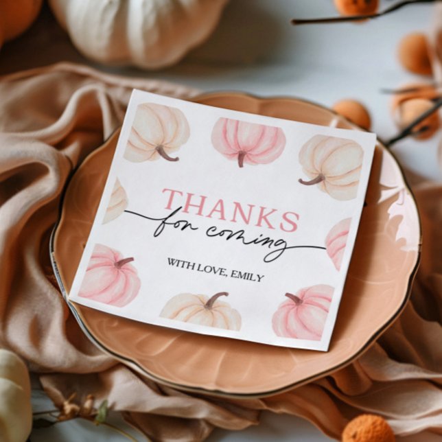 Serviette En Papier Un Petit Citrouille Tourne Un Anniversaire (Créateur téléchargé)