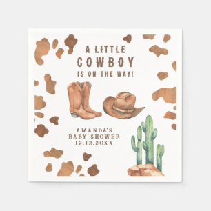 Serviette En Papier Un petit cowboy est sur le chemin du Baby shower
