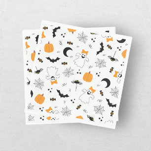 Serviette En Papier Un petit fantôme est presque là Fille Orange Baby