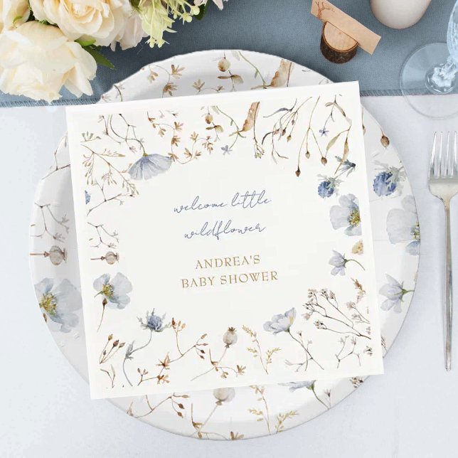 Serviette En Papier Un Petit Fleur sauvage Se Trouve Sur Le Chemin Du  (Créateur téléchargé)