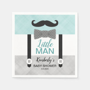Serviette En Papier Un petit homme suspense le baby shower du garçon 