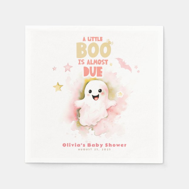 Serviette En Papier Un petit livre est presque dû Baby shower d'Hallow (Devant)