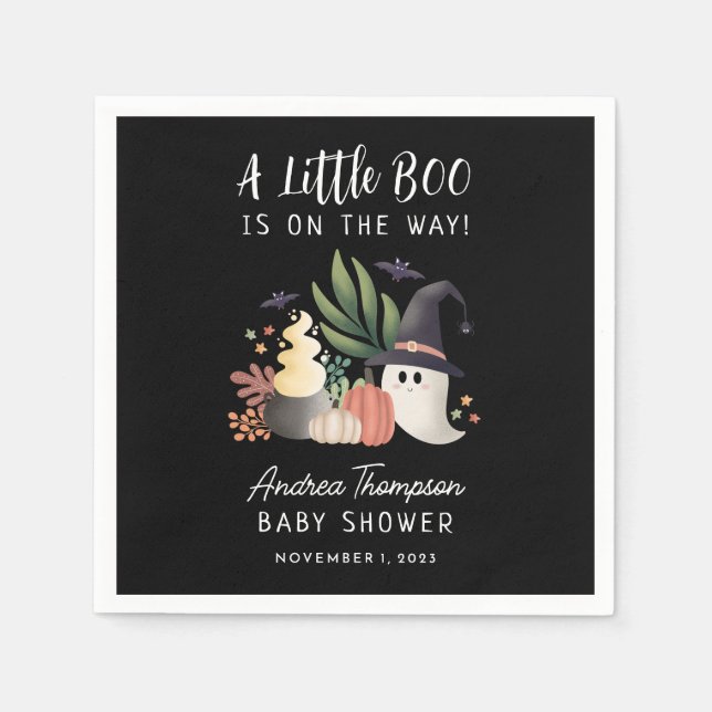 Serviette En Papier Un petit livre est sur le chemin Baby shower Hallo (Devant)