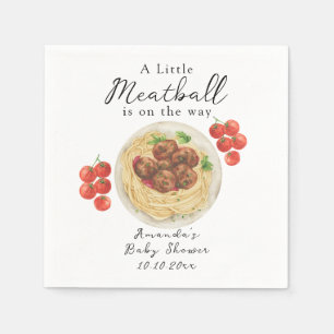 Serviette En Papier Un petit Meatball est en route Baby Shower