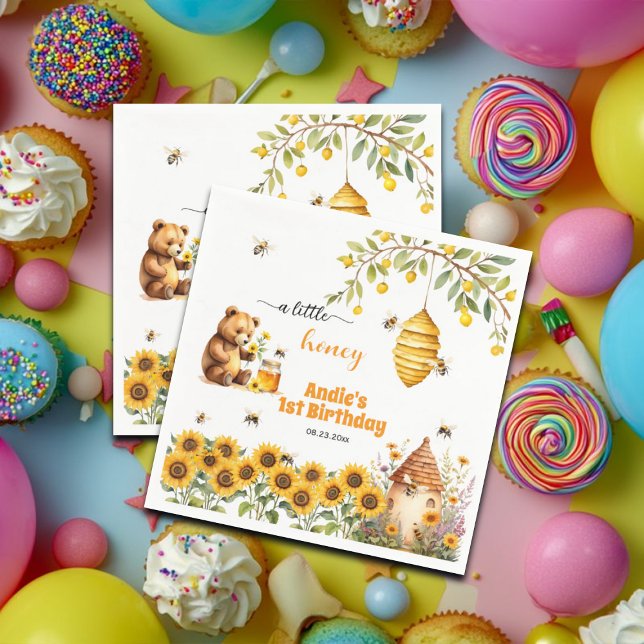 Serviette En Papier Un Petit Miel Chaque Année Anniversaire (Créateur téléchargé)