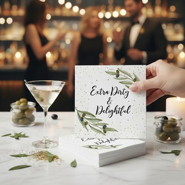 Serviette En Papier Un petit peu de plaisir Soirée Martini (Créateur téléchargé)