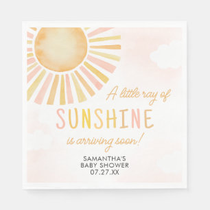 Serviette En Papier Un petit rayon de soleil Baby shower