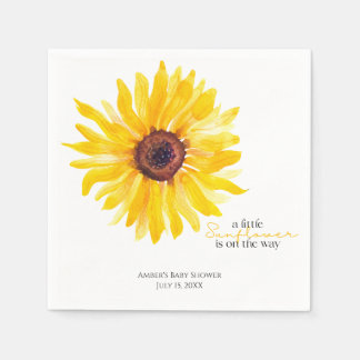 Serviette En Papier Un petit tournesol est sur le chemin Douche servie