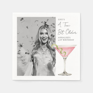 Serviette En Papier Un peu plus vieux Photo Martini Anniversaire
