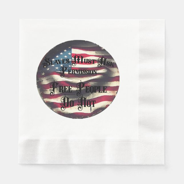 Serviette En Papier Un peuple libre (Devant)