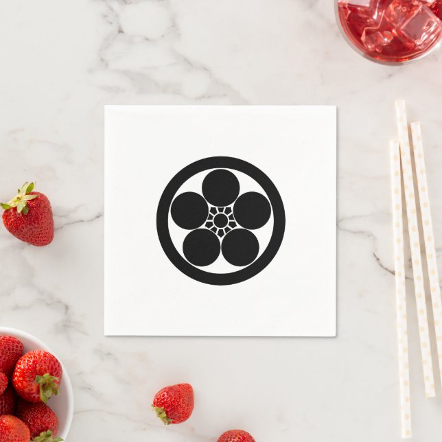 Serviette En Papier un pot de prune rond (En situation)