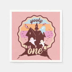 Serviette En Papier Un Premier Anniversaire Halloween Fantôme Spooky O