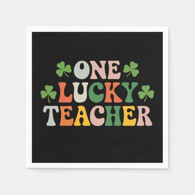 Serviette En Papier Un professeur chanceux enseignant la Saint-Patrick (Devant)