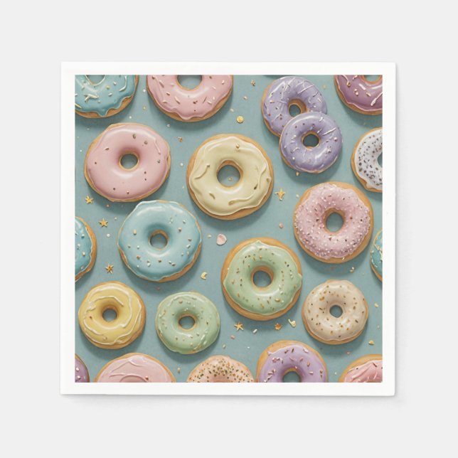 Serviette En Papier Un rêve de beignet pastel à la mode (Devant)