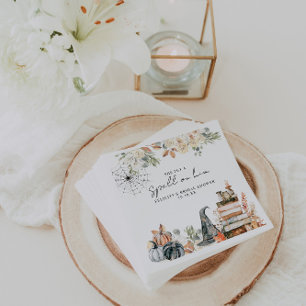 Serviette En Papier Un sort   Fête des mariées Halloween