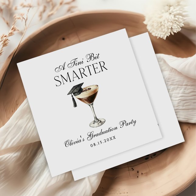 Serviette En Papier Un Tini Bit Plus Intelligent Martini Espresso de R (Créateur téléchargé)