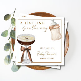 Serviette En Papier Un Tini Sur Le Chemin Baby shower Espresso Martini