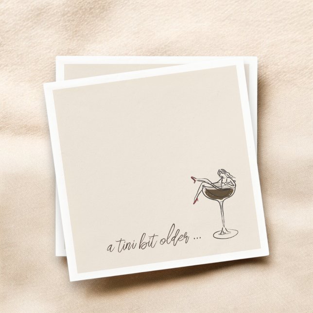 Serviette En Papier Un Tini Un Peu Plus Ancien Espresso Martini (Créateur téléchargé)