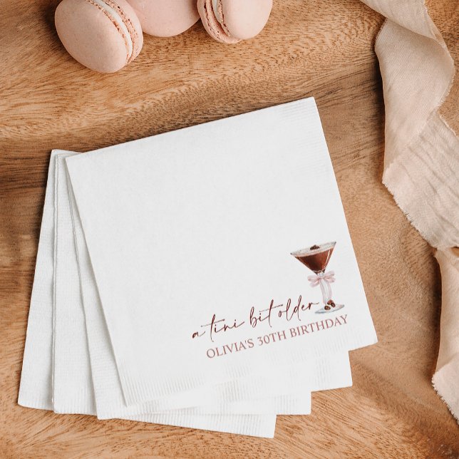 Serviette En Papier Un Tini Un Peu Plus Ancien Espresso Martini fête d (Créateur téléchargé)