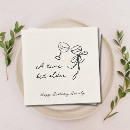 Serviette En Papier Un Tini Un Peu Plus Ancien Martini Papier Annivers