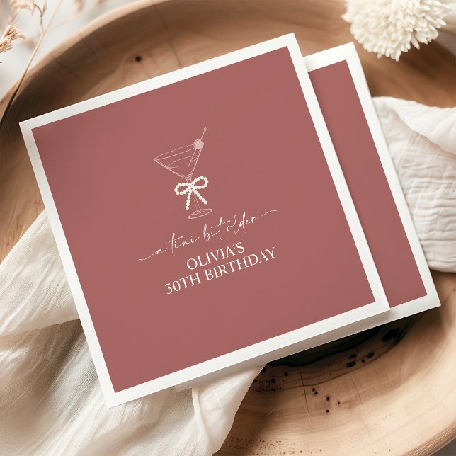 Serviette En Papier Un Tini Un Peu Plus Ancien Martini Thème Anniversa (Créateur téléchargé)