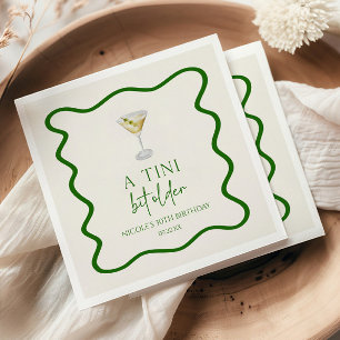 Serviette En Papier Un Tini Un Peu Plus Vieux Martini Sale Anniversair