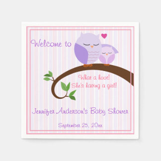 Serviette En Papier Un trou ! Serviettes de Baby shower de Chouettes p