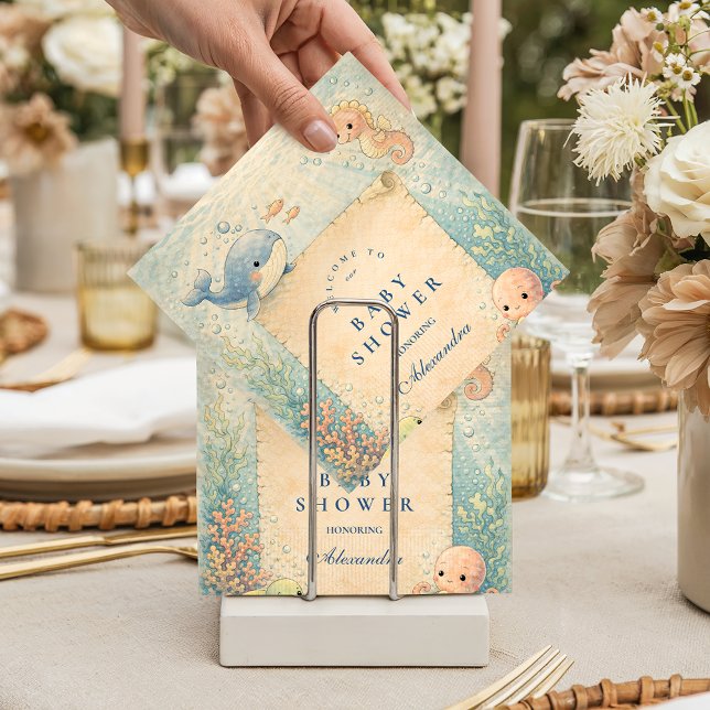 Serviette En Papier Under the Sea Storybook Baby Shower (Créateur téléchargé)