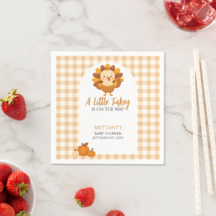Serviette En Papier Une Baby Shower de Thanksgiving pour un Petit Dind