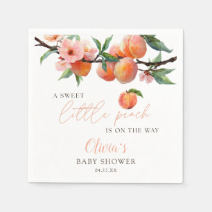 Serviette En Papier Une Baby Shower Douce Comme un Petit Pêche