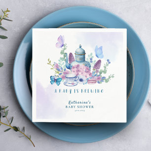 Serviette En Papier Une baby shower florale fête du thé où un bébé mij