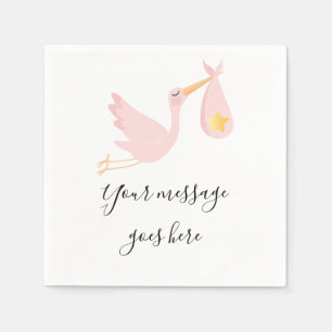 Serviette En Papier Une Baby Shower/ Sprinkle cigogne de livraison spé