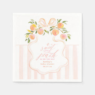 Serviette En Papier Une Baby Shower "Un Petit Pêche Doux"