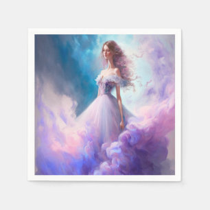 Serviette En Papier Une belle femme de fée.