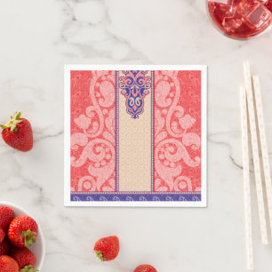 Serviette En Papier une carte au coeur rouge
