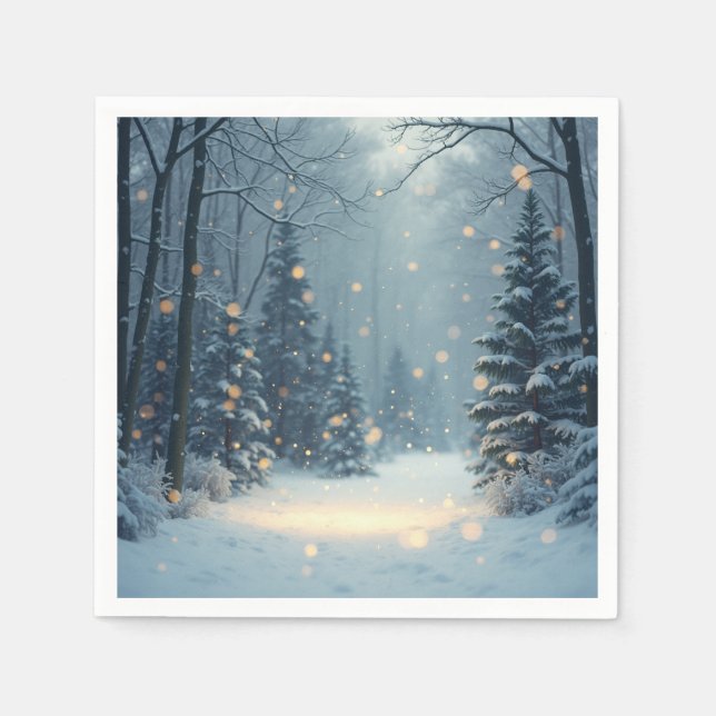 Serviette En Papier Une chaude histoire d'hiver (Devant)