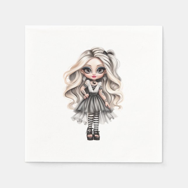 Serviette En Papier Une collection de designs Halloween pour jolie fil (Devant)