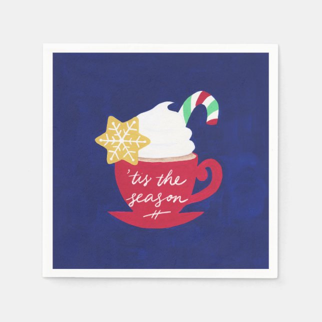 Serviette En Papier Une Coupe de 'Tis The Season' (Devant)